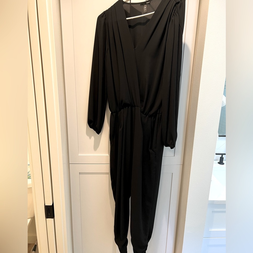 Aqua black jumpsuit